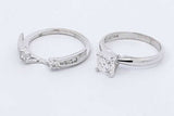 0.81ctw Diamond Wedding Set In 14k White Gold 4.6 Grams Size 5 Eb1125irxdu