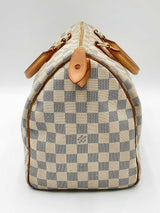 Louis Vuitton Damier Azur Speedy 35 Top Handle Bag Eb0924oxzdu