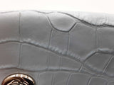 Coach Crocodile Embossed Blue Leather Crossbody Eb0824wxdu