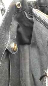 Burberry Black Leather House Check Banner Tote Bag Eb1025prxdu