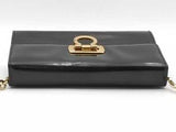 Salvatore Ferragamo Gancini Flap Clutch Black Aa0826orzsa