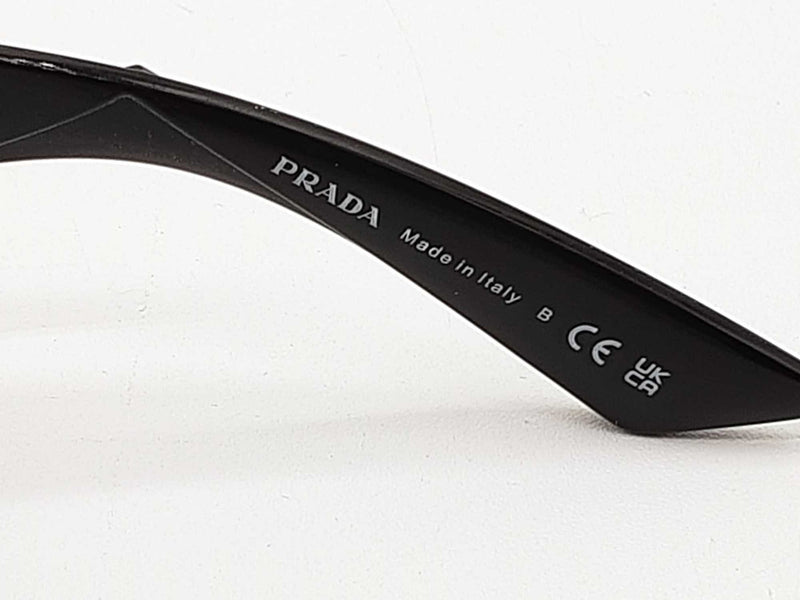 Prada Spr11z Rectanglular Black Frames Dark Gray Lens Sunglasses Do0825lcrde