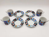 Gucci Multicolored Guccissimo Porcelain Small Mug And Saucer Set 4 Do1225irxde