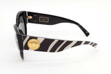 Versace Medusa Black & White Stripe Sunglasses 4353 Eb0926crde