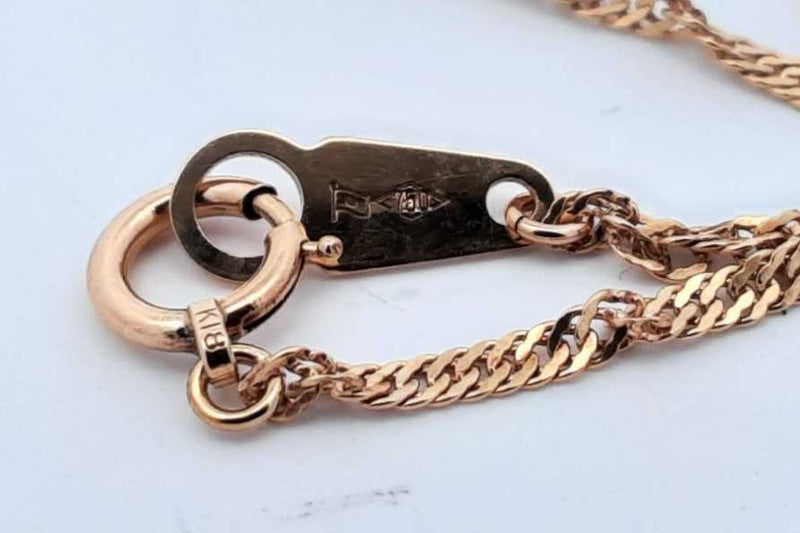 0.16ctw Diamond Necklace In 18k Yellow Gold 4.2 Grams 15 Inch Eb0425wxzsa