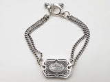 King Baby Saint Michael 0.925 Silver 32.1g Double Bracelet 8.25 In Do0325lrxde