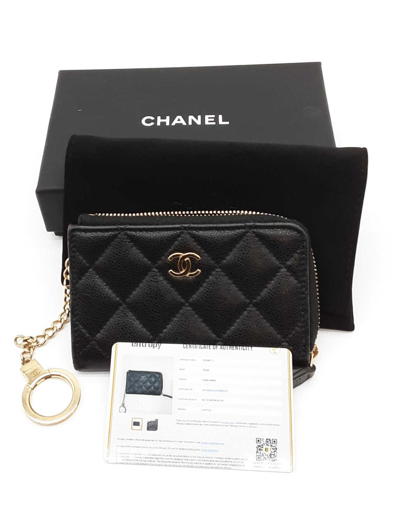 Chanel Quilted Caviar Zip Coin Wallet Eb1125wcrde
