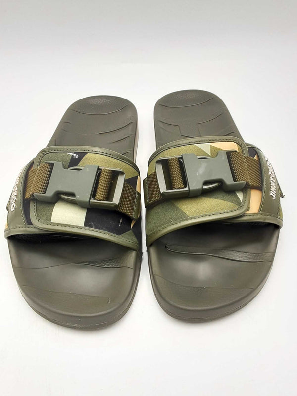 Jimmy Choo Camo Print Nylon Slides With Belt Detail Size 41 Eb1024pxsa