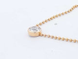 Cubic Zirconia Necklace In 14k Yellow Gold 3.8 Grams 15 Inch Eb0924lxzsa