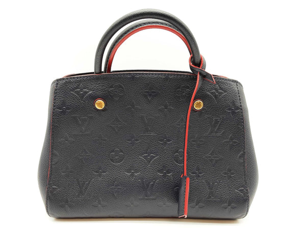 Louis Vuitton Montaigne Monogram Empreinte Marine Blue Red Leather Tote Bag Do0425lrxzde