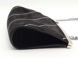 Christian Louboutin Palmette Clutch Bag In Black Suede Aa0526ozxsa