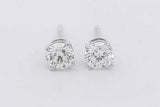 1.5cttw Diamond Stud Earrings In 14k White Gold 2.5 Grams Eb0326oxxzsa