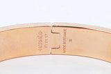 Hermes Clic H White Enamel Hinged Bangle Bracelet 36.2 Grams Eb1024oxzsa