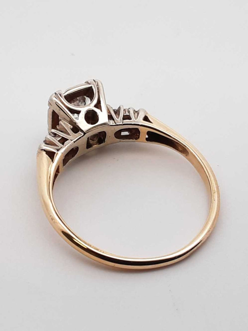 0.57 Cttw Diamond & 14k Yellow Gold Ring Size 5.5 2.3 Grams Fw0222orxdu