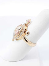 3 Legged Mama And Baby Turtle Locket Ring In 14k Tri-color Gold 8.8 Grams Size 6.5 Fw0726rzxdu