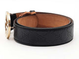 Gucci Guccissima Gg Black Belt / Buckle Size 32 Aa0826crsa
