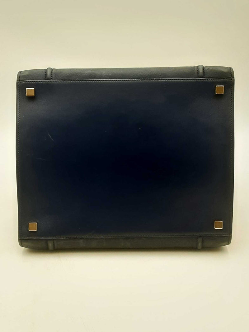 Celine Phantom Navy Blue Leather Luggage Tote Bag Eb0824pxzsa