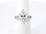 3.07 Ctw Marquise Diamond & 14k Gold Engagement Ring 7.8g Size 5.75 Fw0426pzxzdu