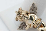 10k Yellow Gold Angel Pendant With Diamonds 5.4 Grams Eb0926lrxsa