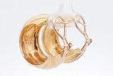 14k Yellow Gold Textured Hoop Earrings 19.1 Grams Eb0826lxxzsa