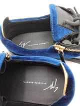 Giuseppe Zanotti Blue Velvet Sneakers Size 47 Eb0726lxzsa
