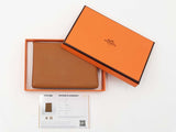Hermes Calvi Duo Card Case In Gold Epsom Leather Fw0526wzxdu