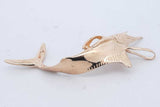 14k Yellow Gold Marlin Swordfish Pendant 4.9 Grams Eb0426oxzde