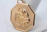 18k Yellow Gold Good Luck Dragon Pendant 6.2 Grams Eb0526rxzsa