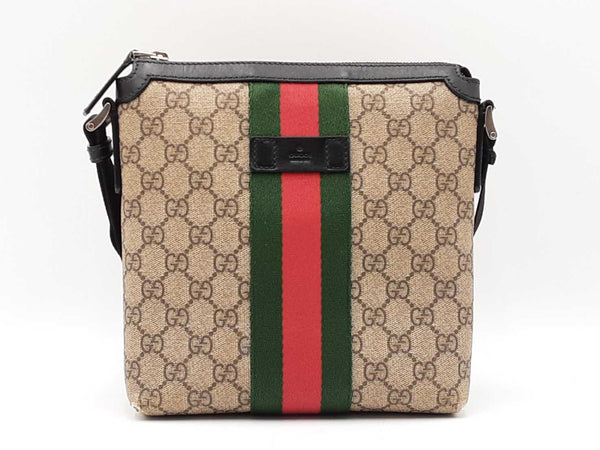 Gucci Crossbody Messenger Bag In Gg Supreme Monogram Coated Canvas Fw1025wxzdu