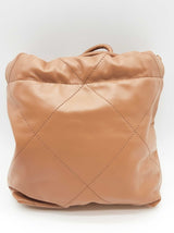 Chanel Mini 22 Beige Quilted Calfskin Leather Bucket Bag Do0525oxzxde