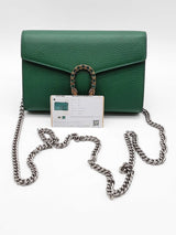 Gucci Dionysus Emerald Green Leather Chain Wallet Eb0526cxzde