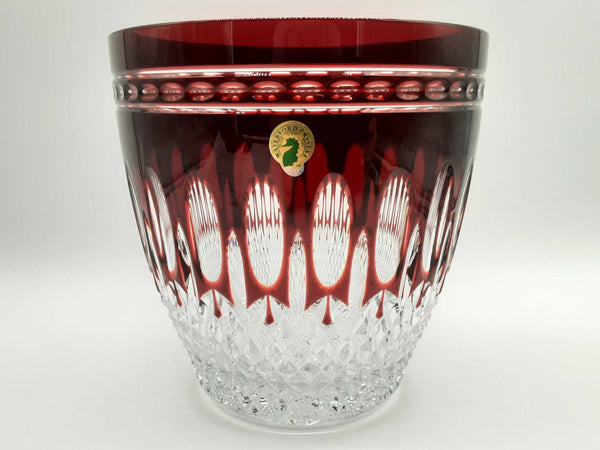 Waterford Crystal Claredon Ruby Red Ice Bucket Glass Do1024iwde