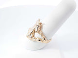 14k Yellow Gold Sculptural Horse Ring 9.8 Grams Size 8 Fw0726iordu
