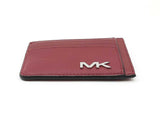 Michael Kors Cooper Slim Card Case In Dark Cherry Synthetic Leather Fw0826lrdu