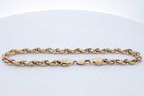 14k Yellow Gold Rope Bracelet 10.4 Grams 8.5 Inch Eb0226rxzde
