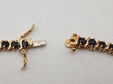 Blue Spinel Sapphire 14k Yellow Gold 8.2g Bracelet 7.5 In Do1024wxzde