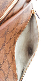 Mcm Himmell Triangle Pouch In Cognac Lauretos Coated Canvas Fw0725crdu