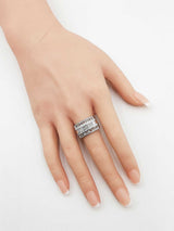 1.69 Cttw Diamond & 14k White Gold Multi Row Ring 15.4g Size 8.25 Fw0726loxzdu