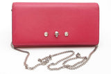 Alexander Mcqueen Fuschia Leather Wallet On Chain Eb0926lorde