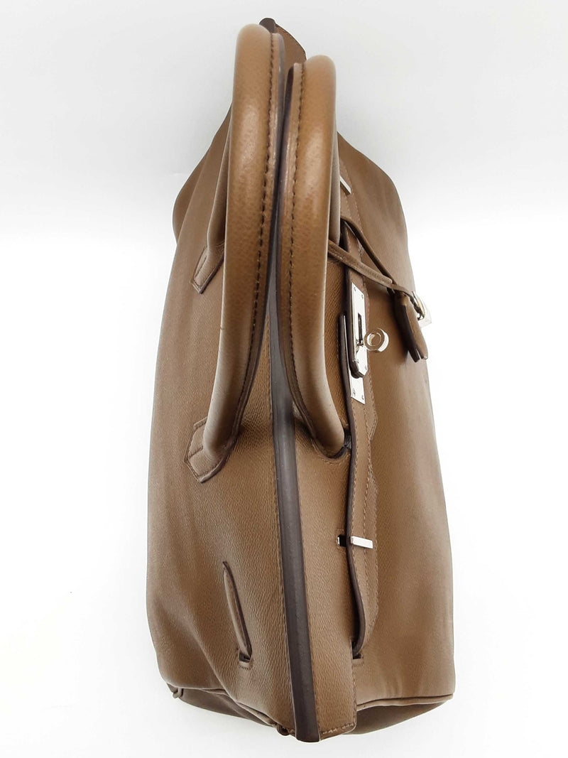 Hermes Birkin 35 Toundra Brown Epsom Palladium Hardware Handbag Do0825sxzxde