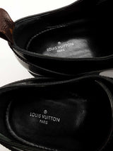 Louis Vuitton Black Patent Leather Blooms Platform Derby Shoes Sz 40 Eb0126rxzde