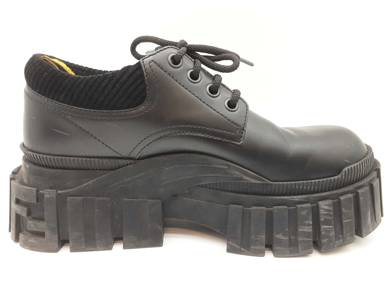 Fendi Black Leather Platform Boots Size 10 Mens Do0425wxzde