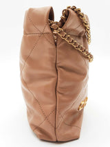 Chanel Mini 22 Beige Quilted Calfskin Leather Bucket Bag Do0525oxzxde