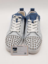 Christian Louboutin Louis Junior Spikes Gradient Denim Sneakers Sz 42 Eb526lrxsa