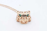 18k Yellow Gold Panther Head Necklace 4.1 Grams 17.25 Inch Eb0325lcxsa
