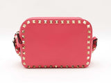Valentino Rockstud Camera Crossbody Bag In Fuschia Leather Fw0625ozxdu