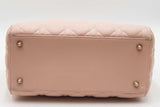 Christian Dior Lady Dior Pink Lambskin Cannage Top Handle Bag Eb0126exzdu