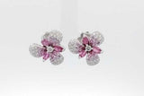 Stefan Hafner Springtime Pink Sapphire Diamond Flower Stud Earrings Eb1026sxzsa
