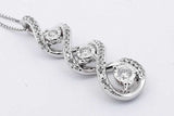 0.12cttw Diamond Pendant Necklace In 10k White Gold 3 Grams 18 Inch Eb0426lcxsa