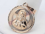 14k Tricolor Gold Jesus & Mary Pendant 2.6 Grams Eb0526lcrsa